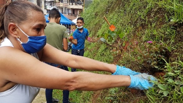 women planting